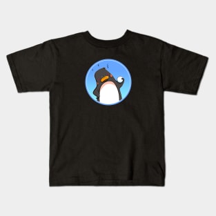 Penguin with Snowball Kids T-Shirt